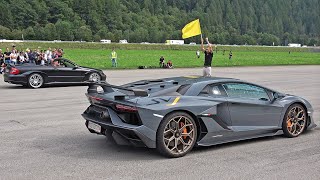 BEST OF HYPERCARS DRAG RACES LAMBORGHINI BUGATTI PAGANI FERRARI KOENIGSEGG [upl. by Fatimah]