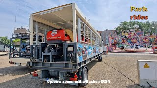 Aachen  Aufbau Sommerkirmes Opbouw Kermis Aken Duitsland 2024 [upl. by Anikes667]