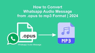 How to Convert OPUS to MP3 File Format 2024 [upl. by Schilit689]