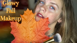 ASMR Glowy Makeup Tutorial Gum Chewing [upl. by Maria506]