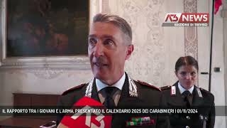 IL RAPPORTO TRA I GIOVANI E LARMA PRESENTATO IL CALENDARIO 2025 DEI CARABINIERI  01112024 [upl. by Stasny]