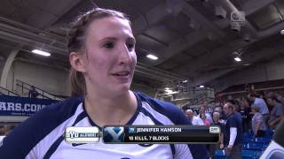 Postgame Recap Womens Volleyball  Gonzaga vs 11 BYU [upl. by Ylloj]