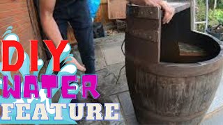 DIY garden water feature I barrel pond diy pond cottagegarden [upl. by Speroni]