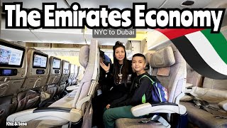 Emirates Economy Experience on Boeing 777300ER from New York to Dubai travel flight emirates [upl. by Kiyoshi]