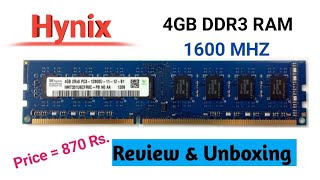 Hynix 4GB DDR3 RAM Review amp Unboxing video [upl. by Sande342]