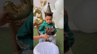 3 year old baby birthday celebration 🎂🥳 shortfeed shorts 3yearold birthdaycelebration [upl. by Harilda898]