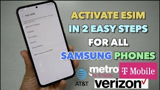 How to activate eSIM For all samsung phones [upl. by Eseyt]