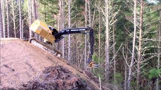 Tigercat LS855C Tractionline on Extreme Steep Slope Logging [upl. by Pike]