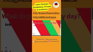 Daily Activities in German  Easy German Phrases for DAILY LIFE  A1  A2  B1  B2  Learn German [upl. by Enahpets]