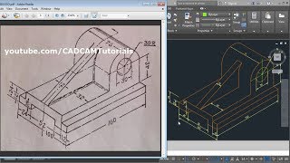 AutoCAD 2015 Isometric Drawing Tutorial  AutoCAD Isometric Drawing Exercises [upl. by Louis]