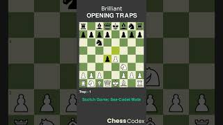 Trap 1  Scotch Game SeaCadet Mate OpeningTraps ChessTraps ChessOpenings [upl. by Mayberry512]