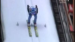 Kamil Stoch  Planica 2010 konkurs drużynowy II seria 2225m  były rekord życiowy [upl. by Attwood870]