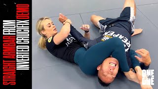 Laura Sanko MMA Demo  Straight Armbar From Inverted Crucifix [upl. by Shewmaker]