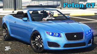 Felon GT Review amp Clean Customization  GTA Online  Jaguar XF  Cabrio  NEW Design [upl. by Booma974]