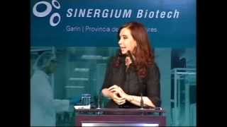 Inauguruación planta Sinergium Biotech  Cristina Fernández de Kirchner [upl. by Loftus]