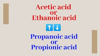 Acetic acid to Propanoic acid  propanoic acid to acetic acid  chemical conversation [upl. by Akirret]