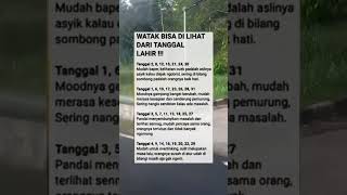 watak bisa dilihat dari tanggal lahirdakwah whatsappstatus katakatabijak [upl. by Arun]