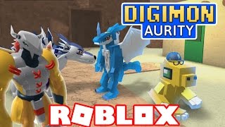 Digimon Aurity  Veemon Digivolve to ExVeemon quotDigimon in Roblox Roblox Gameplay [upl. by Altman]