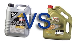 Liqui Moly Top Tec 4100 5W40 vs Castrol EDGE fst Titanium 5W40 [upl. by Zerdna142]