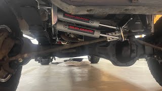 Rough country steering stabilizer install on OBS ford [upl. by Ybot]