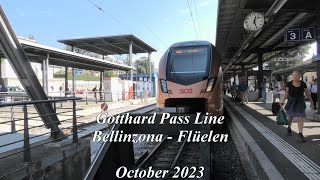 Gotthard Pass Line Bellinzona  Flüelen October 2023 [upl. by Heti315]