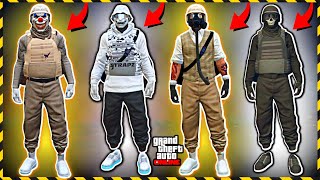 GTA 5 ONLINE 4 TRAJES TRYHARD FEITO 100 EM SESSÃO PÚBLICA COM CALÇA MEIA NA CANELA PRETA BEGE🍷🗿 [upl. by Neenad]