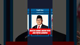 Daftar Menteri Kabinet Prabowo Gibran dari Partai Gerindra kabinetmerahputih partaigerindra [upl. by Tterej]