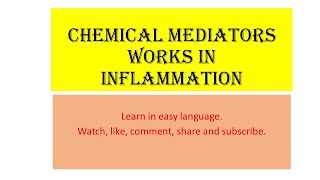 Chemical mediators works in inflammationinflammationhistamine kininsprostaglandinsmediators [upl. by Viradis282]