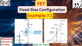 EDC Example 71  FET Fixed Bias  BoylestadUrduHindi [upl. by Arman]