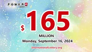 Result of Powerball lottery on September 14 2024  Jackpot rises to 165000000 [upl. by Lasley189]