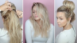 DIY  5 easy spring no heat hairstyles [upl. by Llenrep]