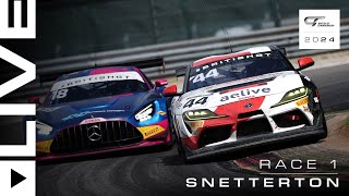 LIVE  Race 1  Snetterton  British GT 2024 [upl. by Nnylyma]