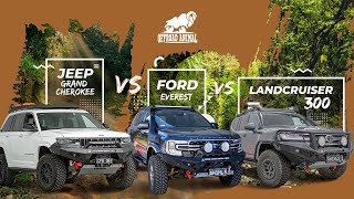 Toyota Landcruiser 300 Vs Ford Everest Vs Jeep Grand Cherokee Comparo by Offroad Animal [upl. by Sissy]