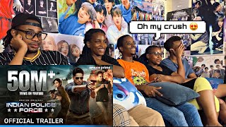 Africans react to Indian Police Force Season 1  Official Trailer  Prime Video India [upl. by Nofets]