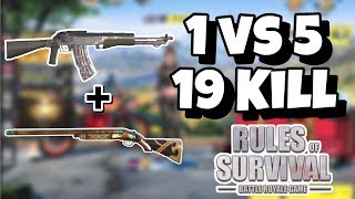 Solo vs Fireteam Again AN94 AND WRO ONLY 19Kills Full Gameplay  Rules of Survival  Ep 25 [upl. by Akcirederf159]