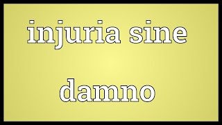 Injuria sine damno Meaning [upl. by Didi212]