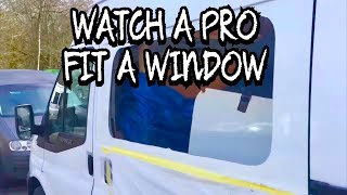 how to fit window campervan conversion [upl. by Strawn]