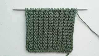 How to knit – Relief Knitting Stitch Pattern 2 Row Repeat n2 [upl. by Tarkany370]