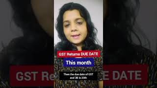 GST Returns DUE Date Update [upl. by Annairdna]