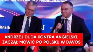 Andrzej Duda odpuścił sobie angielski w Davos Nie obyło się bez komentarzy [upl. by Ahtaga]