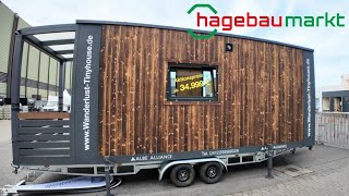 29999 € Tinyhouse mit Wohnzimmer Küche und Badezimmer Hagebaumarkt Modulhaus erobert Deutschland [upl. by Oleg]