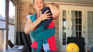 How to Breastfeed in a Moby Wrap  Side Hold [upl. by Whallon]