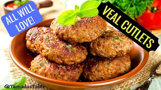 How to Make Perfect Meat Cutlets  Veal Recipe  Georgian [upl. by Alleynad]