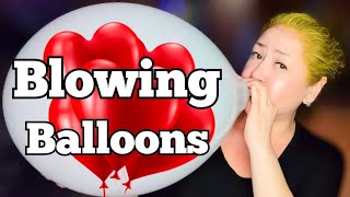 ASMR Blowing Up Balloons Intense Breathing Sounds Inflating amp Deflating Ballons  No Talking [upl. by Ametaf177]