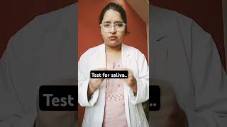 Test for saliva forensicbiology forensicscience shorts youtubeshorts [upl. by Eelatan]