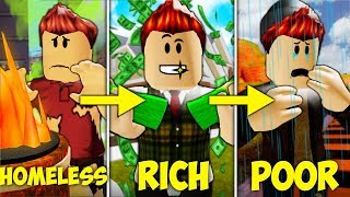 Homeless To Rich To Poor A Sad Roblox Movie [upl. by Nylle]