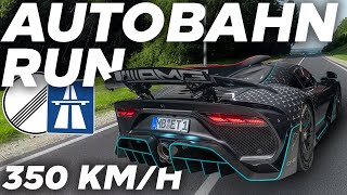 350KMH Autobahn Run in meinem MercedesAMG ONE  NO SPEED LIMIT [upl. by Shewmaker]