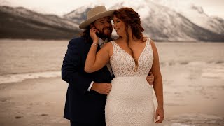 Lake McDonald Glacier National Park Winter Elopement  Kristen  Pierce [upl. by Eikcir448]