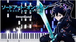 Swordland Sword Art Online 【 PIANO TUTORIAL 】 [upl. by Ddot942]