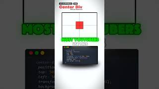 quotCSSquot Center a Div  Day 3 of CSS CSSCentering shorts WebDe [upl. by Baecher]